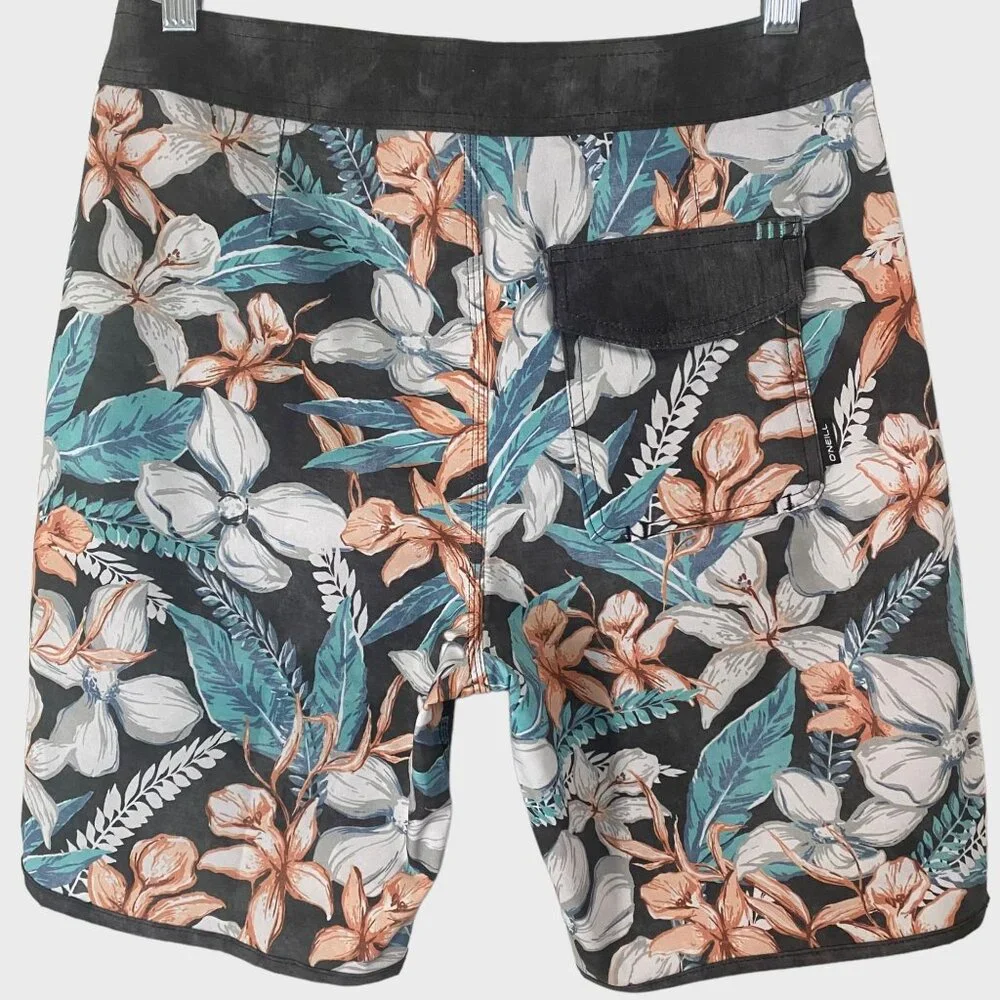 O'Neill Hyperfreak Board Shorts Blue Men's Size 28 Water-Resistant Stretch Swim